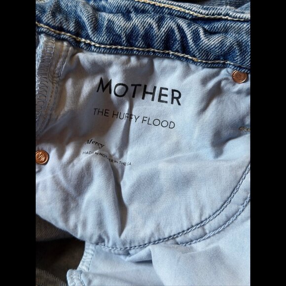 Mother Jeans 26 Womens Blue Huffy Flood High Rise Rigid Denim Light Wash - Picture 9 of 12